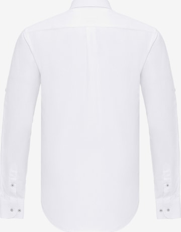 DENIM CULTURE Regular Fit Skjorte 'CURTIS' i hvid