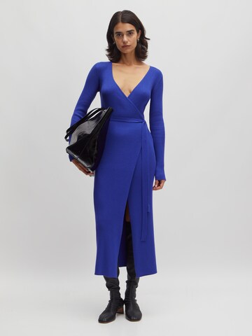 EDITED Gebreide jurk 'Mailien ' in Blauw
