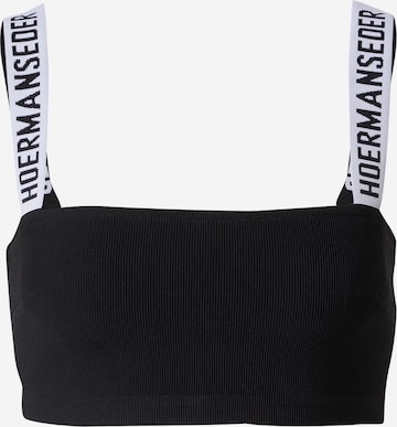 Hoermanseder x About You Top 'Cindy' in Black: front