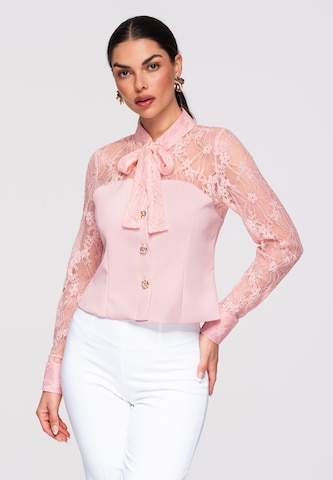 Ombre Blouse in Roze: voorkant