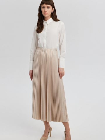 Jupe 'Pleated Skirt' Touché Privé en beige