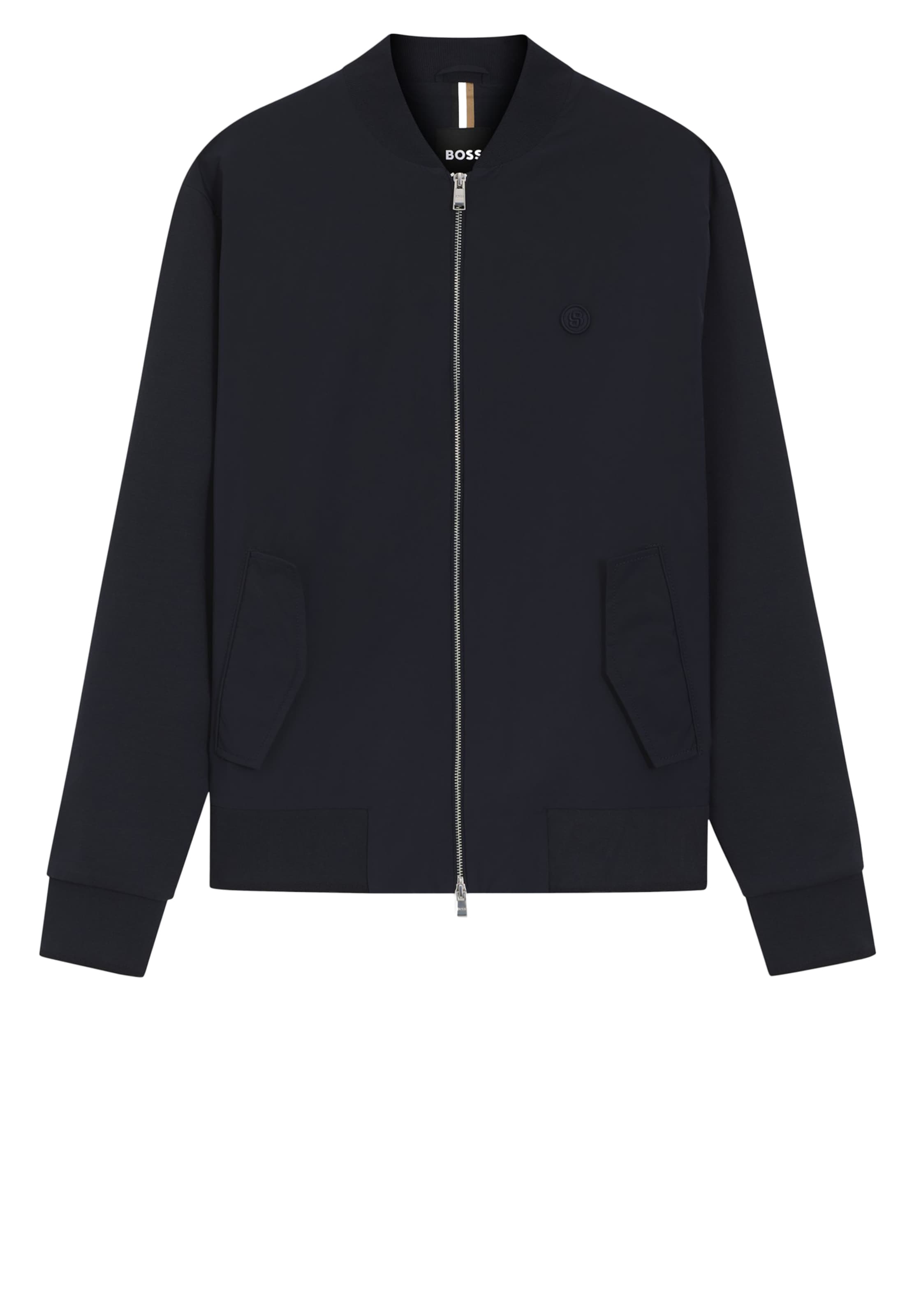 BOSS Zip-Up Hoodie in Blue: front
