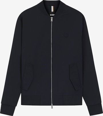 BOSS Zip-Up Hoodie in Blue: front