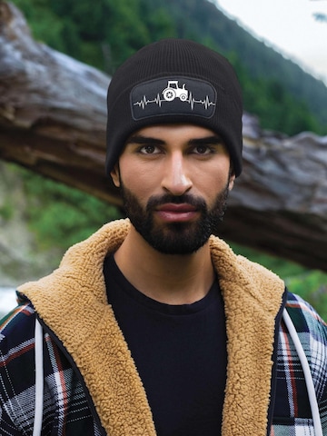 Youth Designz Beanie 'Heartbeat Traktor' in Black