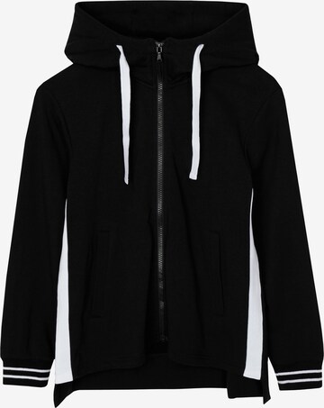 Gulliver Zip-Up Hoodie in Black: front