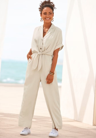 LASCANA Jumpsuit in Beige: front