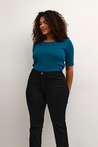 KAFFE CURVE Shirt 'Carina' in Blue: front