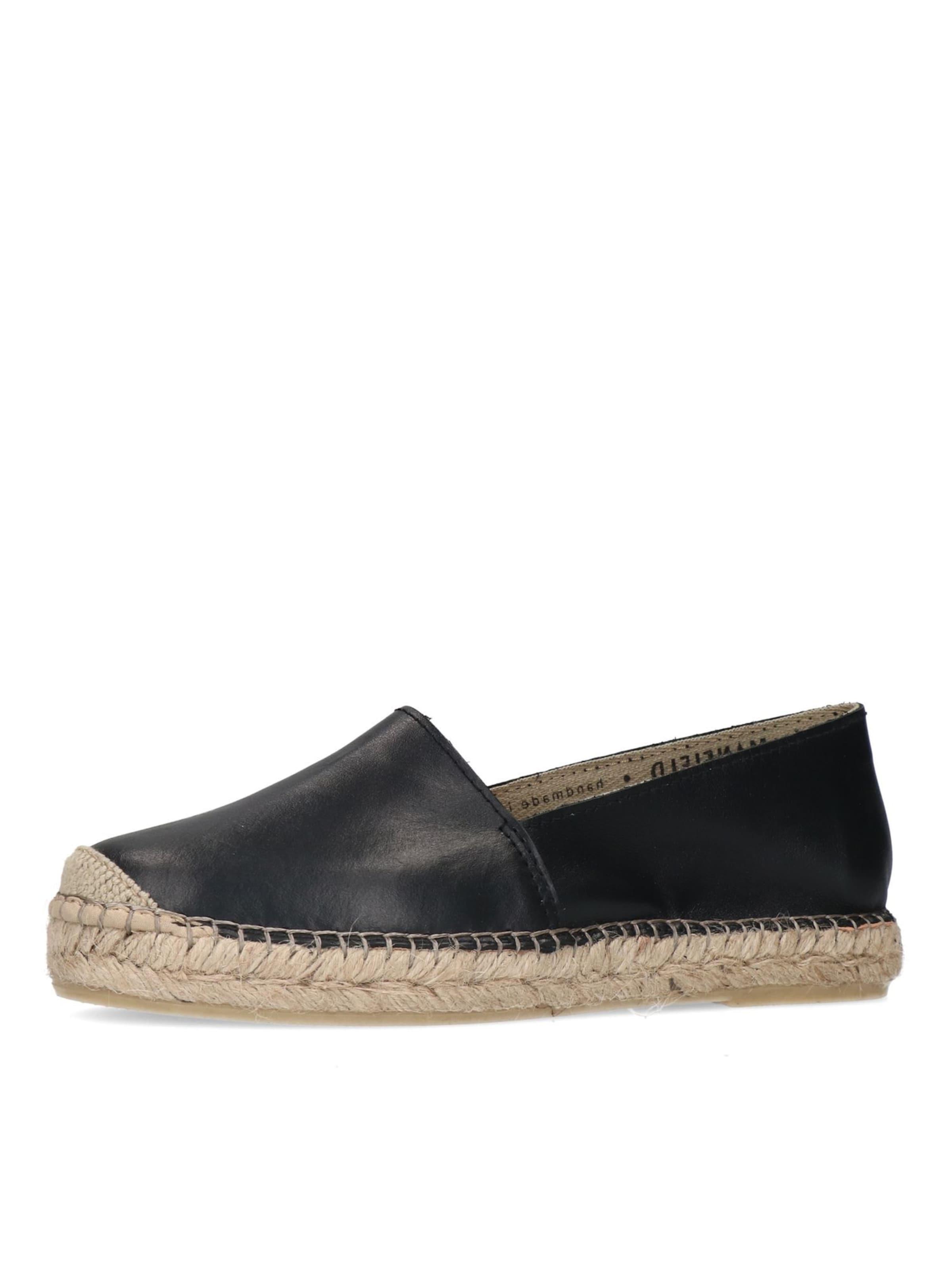 MANFIELD Espadrilles in Zwart: voorkant