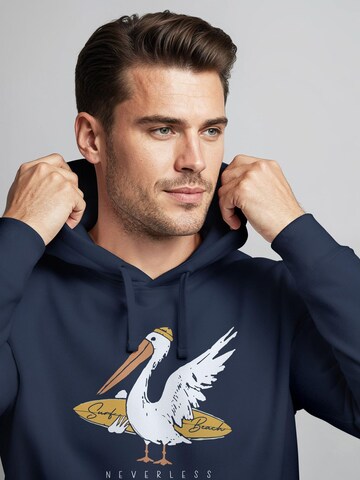 Neverless Sweatshirt 'Pelikan' in Blue