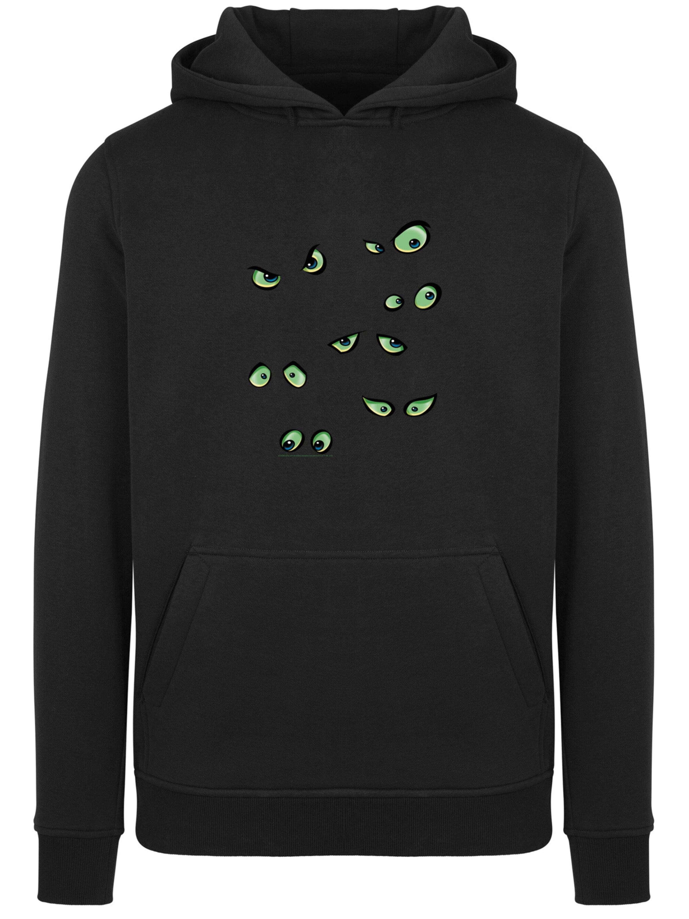 F4NT4STIC Sweatshirt 'Scary Eyes' in Black: front