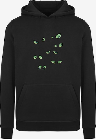 F4NT4STIC Sweatshirt 'Scary Eyes' in Zwart: voorkant