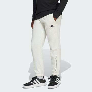 ADIDAS SPORTSWEAR Tapered Sports trousers in White: front