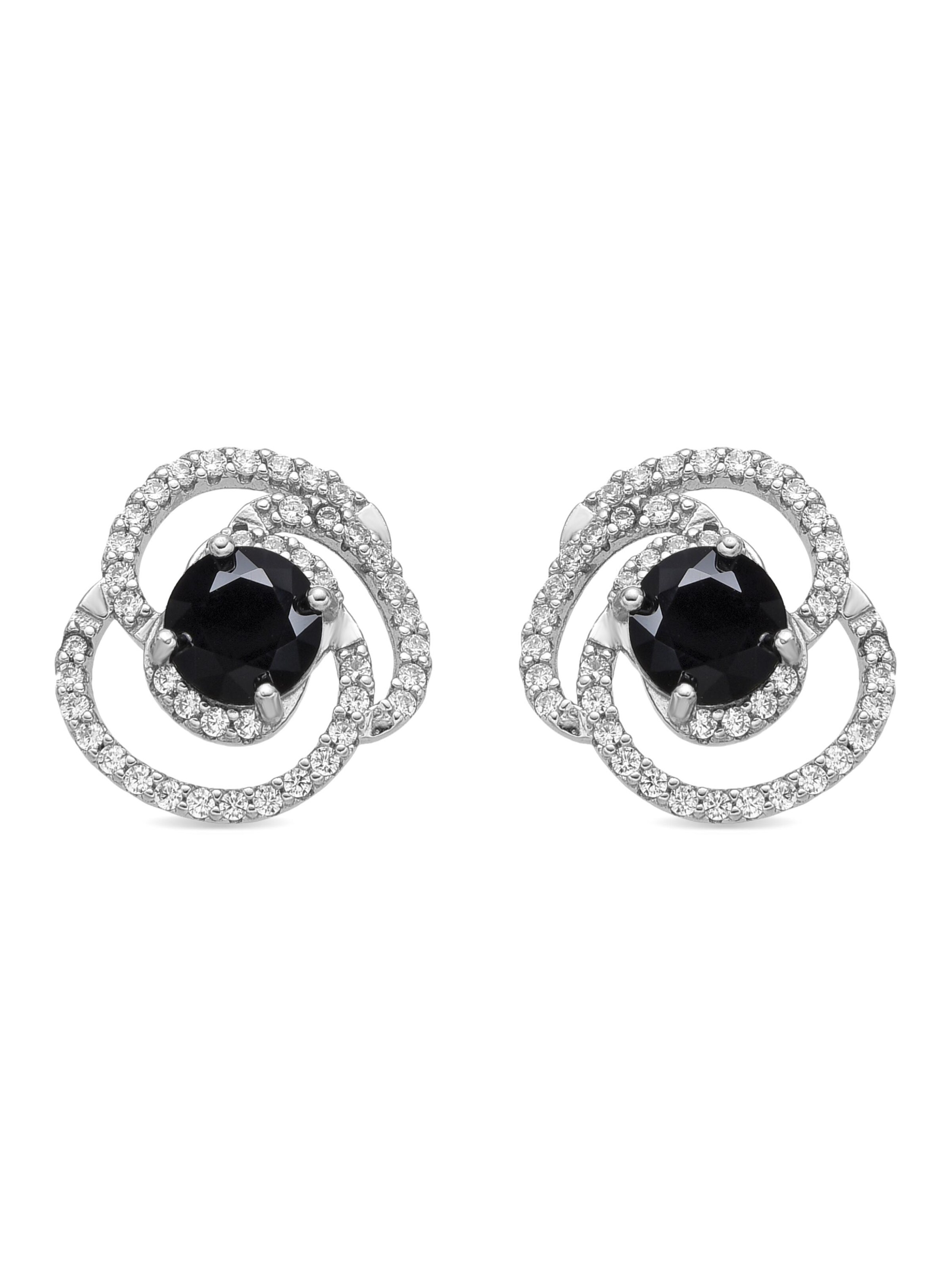 Luxenter - Pendientes 'TYVE' en negro: frente