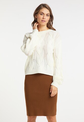 Usha Sweater in White: front