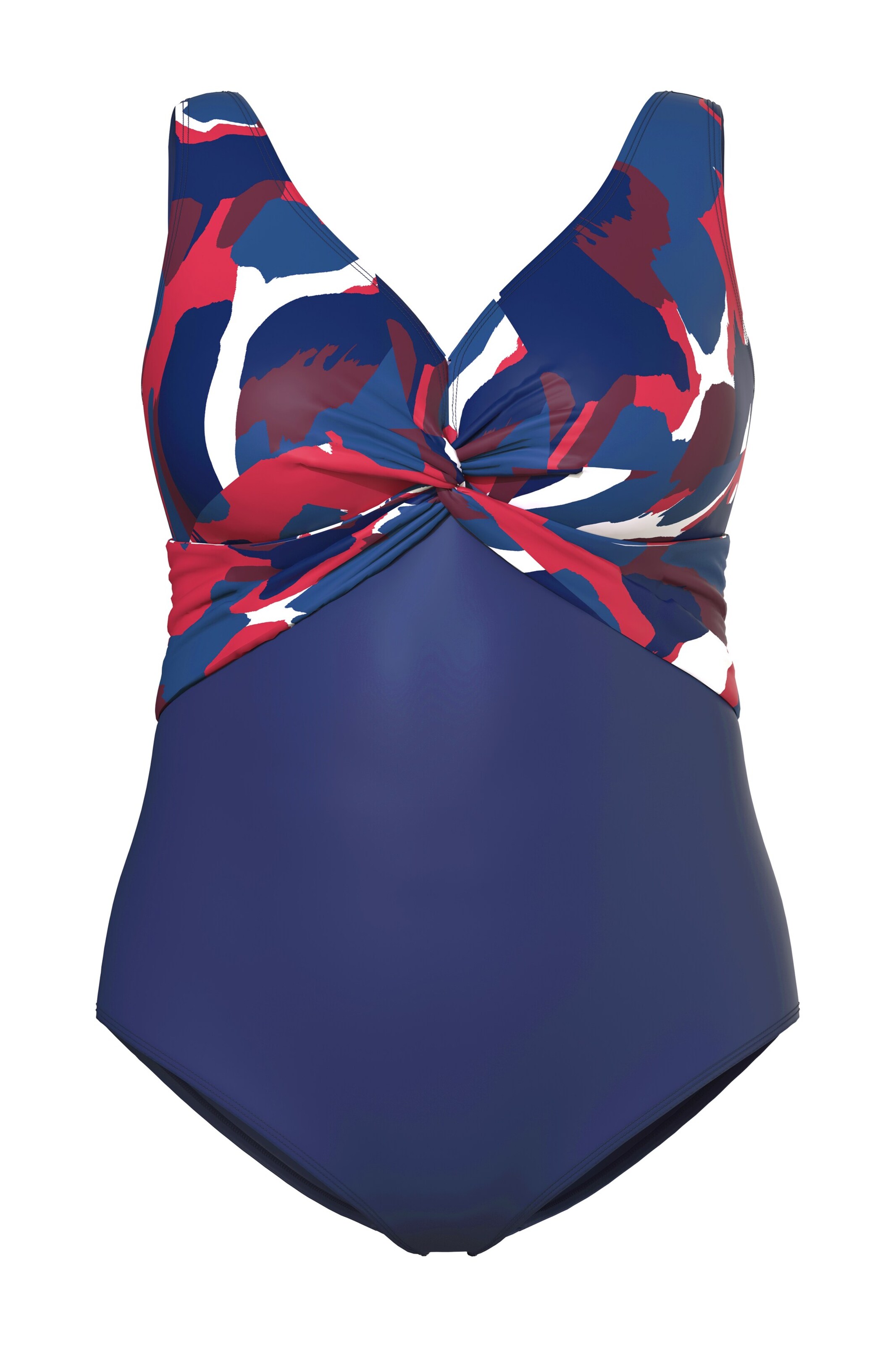 Ulla Popken Badpak in Blauw: voorkant