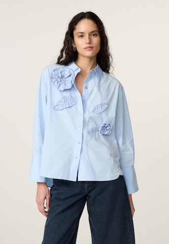 Fabienne Chapot Blouse in Blauw: voorkant