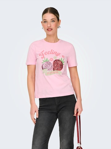 ONLY - Camiseta 'ONLKITA' en rosa: frente