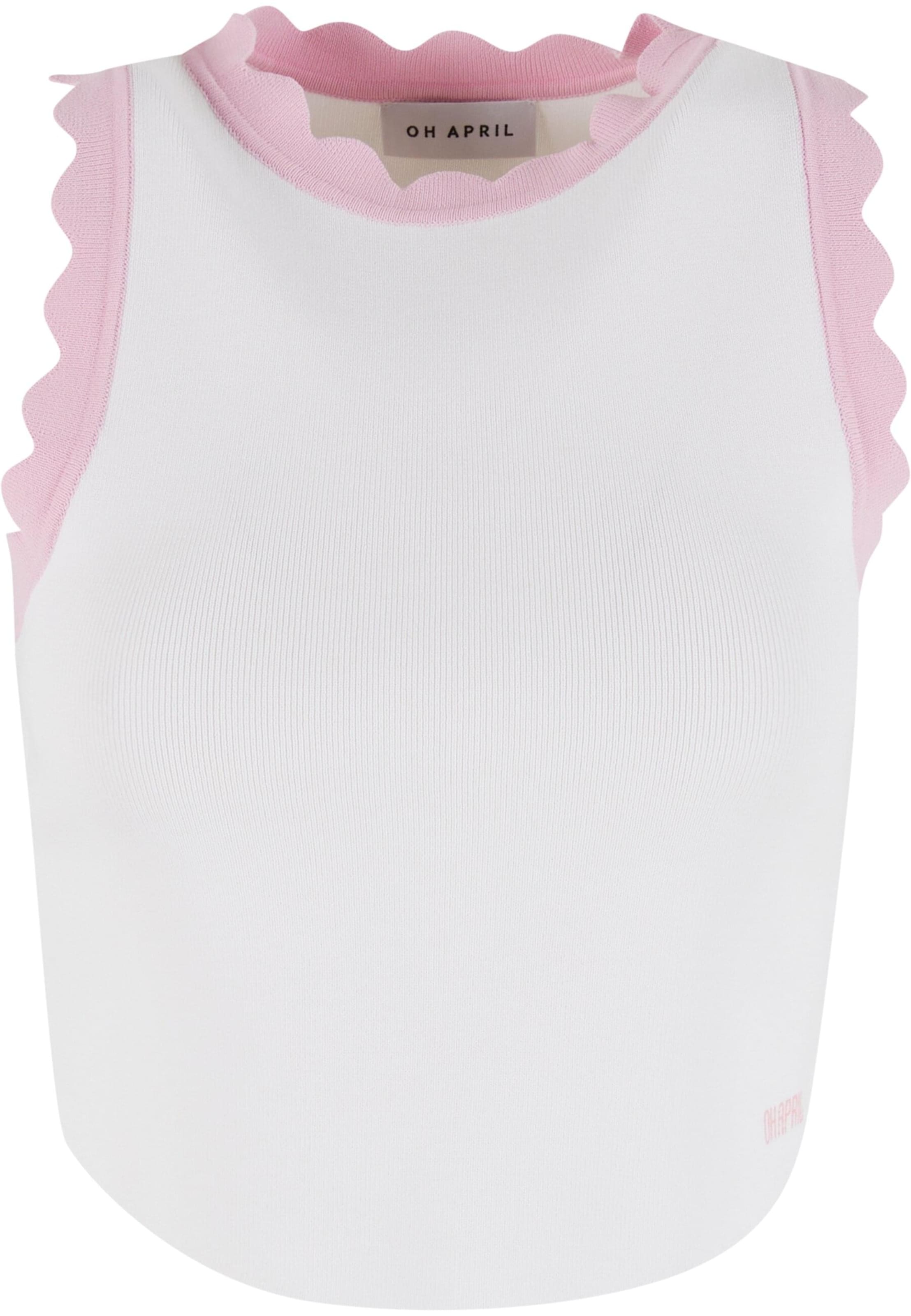 Tops en tricot 'Pary' OH APRIL en blanc : devant