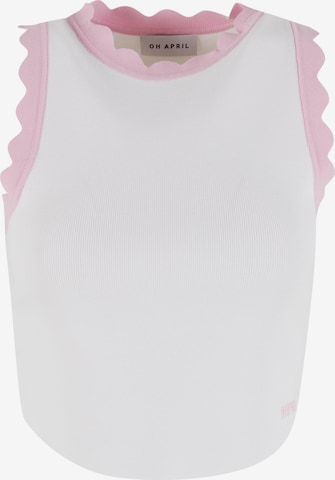 Top brodat 'Pary' de la OH APRIL pe alb: față