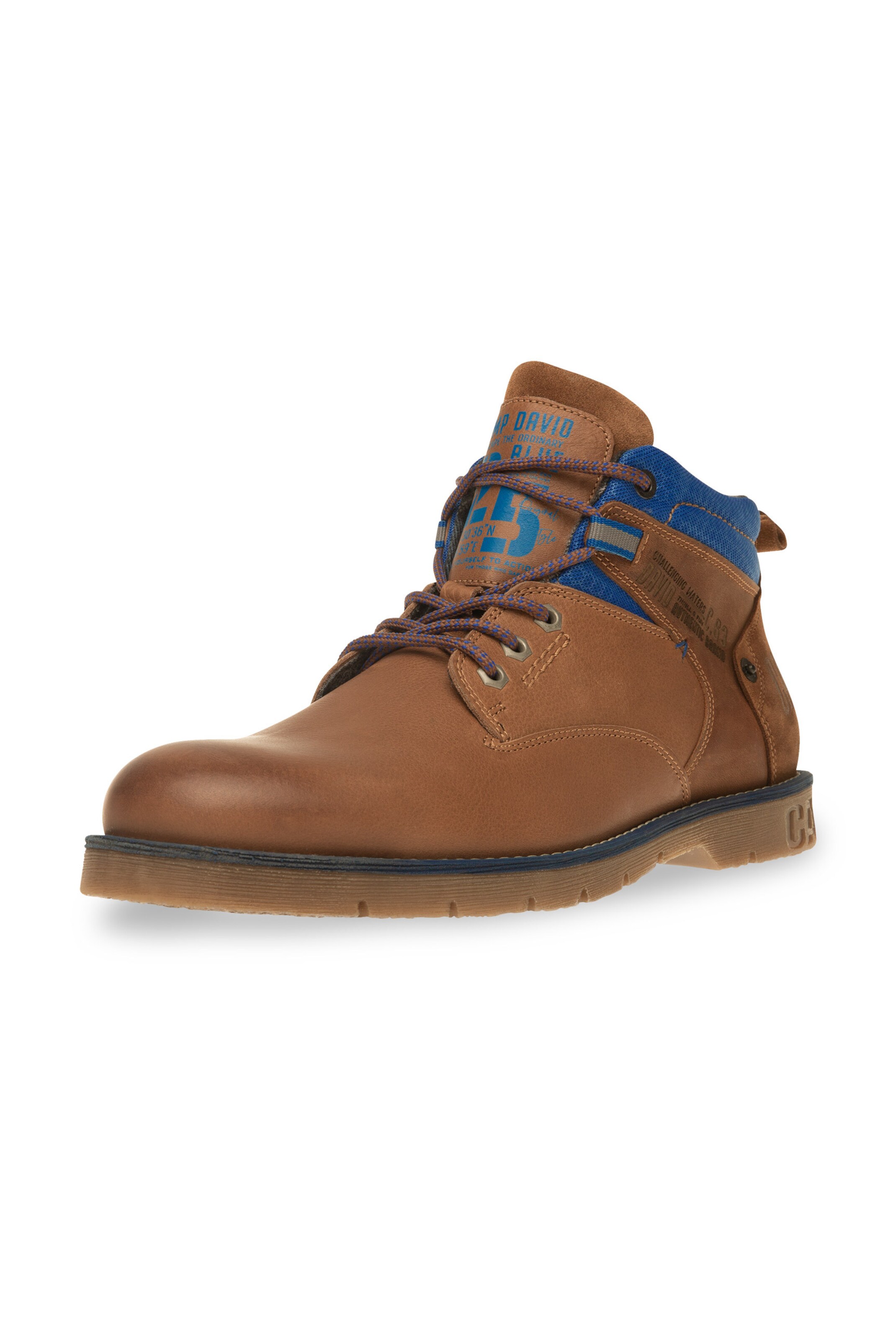 CAMP DAVID Worker Boots aus Leder mit LogoDesign in