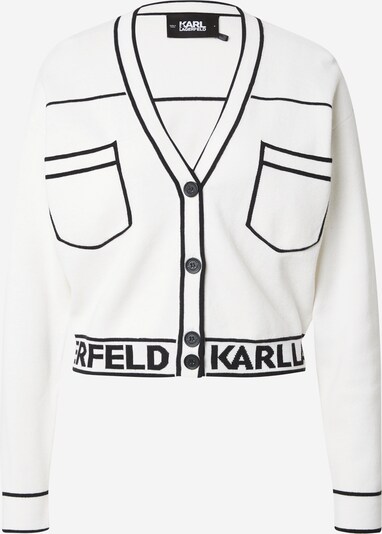 Karl Lagerfeld Kardigan u crna / bijela, Pregled proizvoda