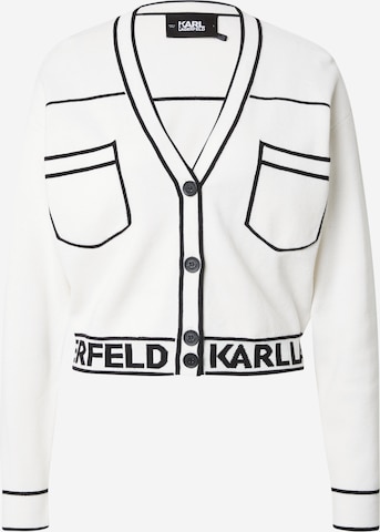 Karl Lagerfeld - Casaco de malha em branco: frente