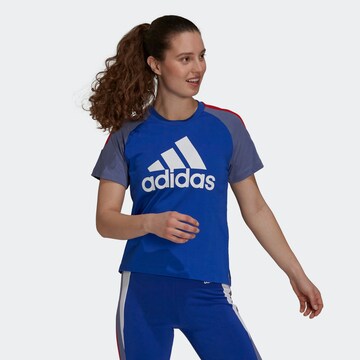 ADIDAS SPORTSWEARTehnička sportska majica - plava boja: prednji dio