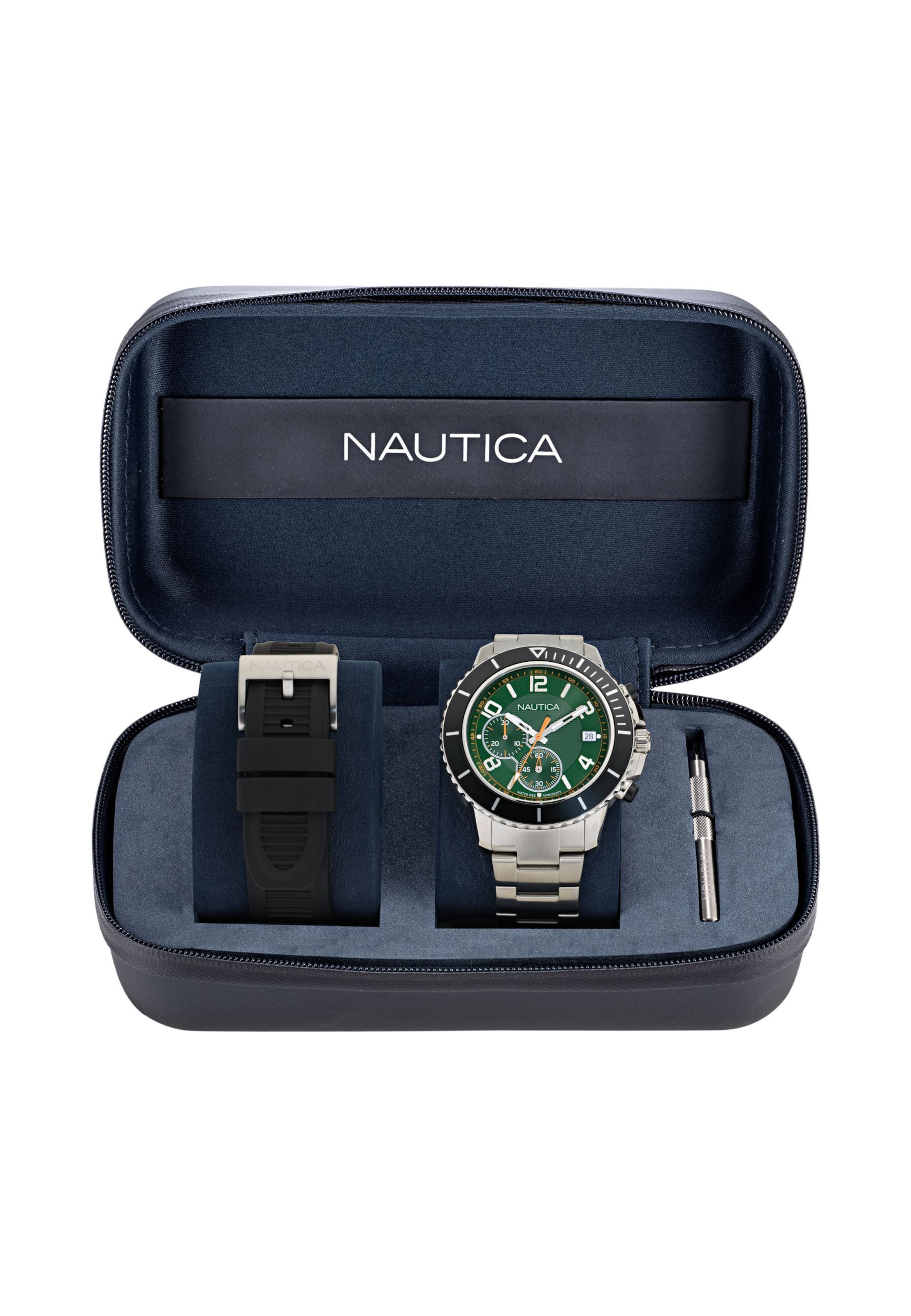 Montre à affichage analogique ' NCT STERNWAY ' NAUTICA en argent