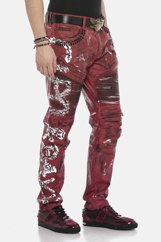 CIPO & BAXX Slimfit Jeans 'DENIM' in Rood