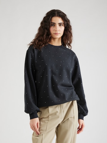 Gina Tricot Sweatshirt in Black: front