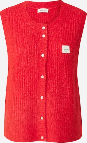 Cardigan 'EAST19MCE24' AMERICAN VINTAGE en rouge : devant