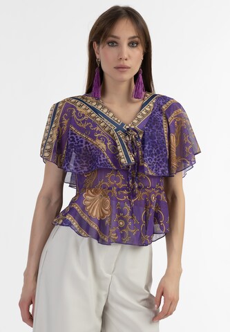 faina Blouse in Lila: voorkant