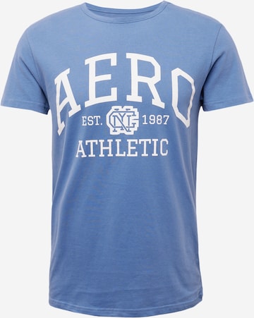 AÉROPOSTALE T-shirt 'ATHLETICS' i blå: framsida