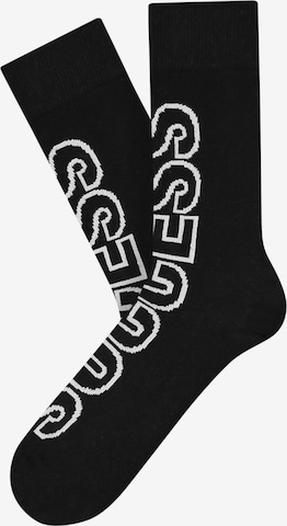 CHEERIO* Socks ' X EIKE SUCCESS' in Black: front