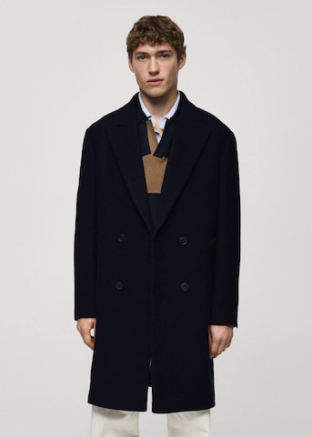 MANGO MAN Between-Seasons Coat 'landon' in Blue: front