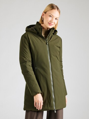 SAVE THE DUCK Between-Seasons Coat in Green: front