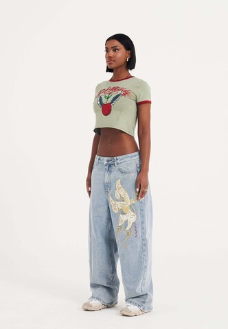 Ed Hardy Ohlapna forma Kavbojke | modra barva