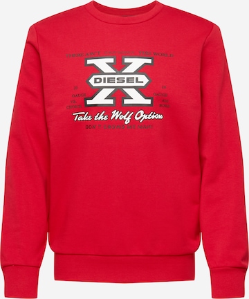 DIESEL Sweatshirt 'GINN' in Red: front