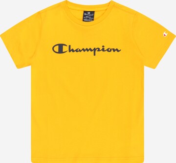 Tricou de la Champion Authentic Athletic Apparel pe galben: față