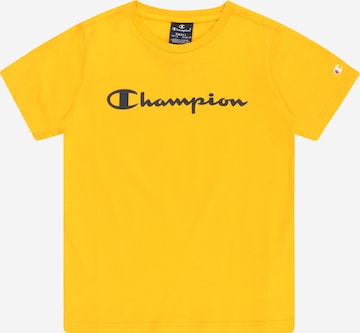 Champion Authentic Athletic Apparel Тениска в жълто: отпред