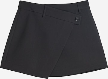 BershkaSuknja - crna boja: prednji dio