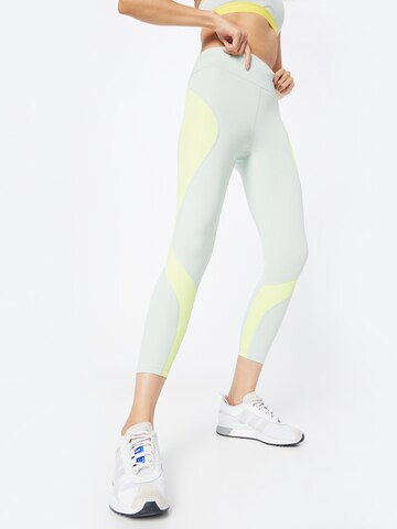 ADIDAS SPORTSWEAR Skinny Sportovní kalhoty 'Essentials Hiit Colourblock' – zelená: přední strana