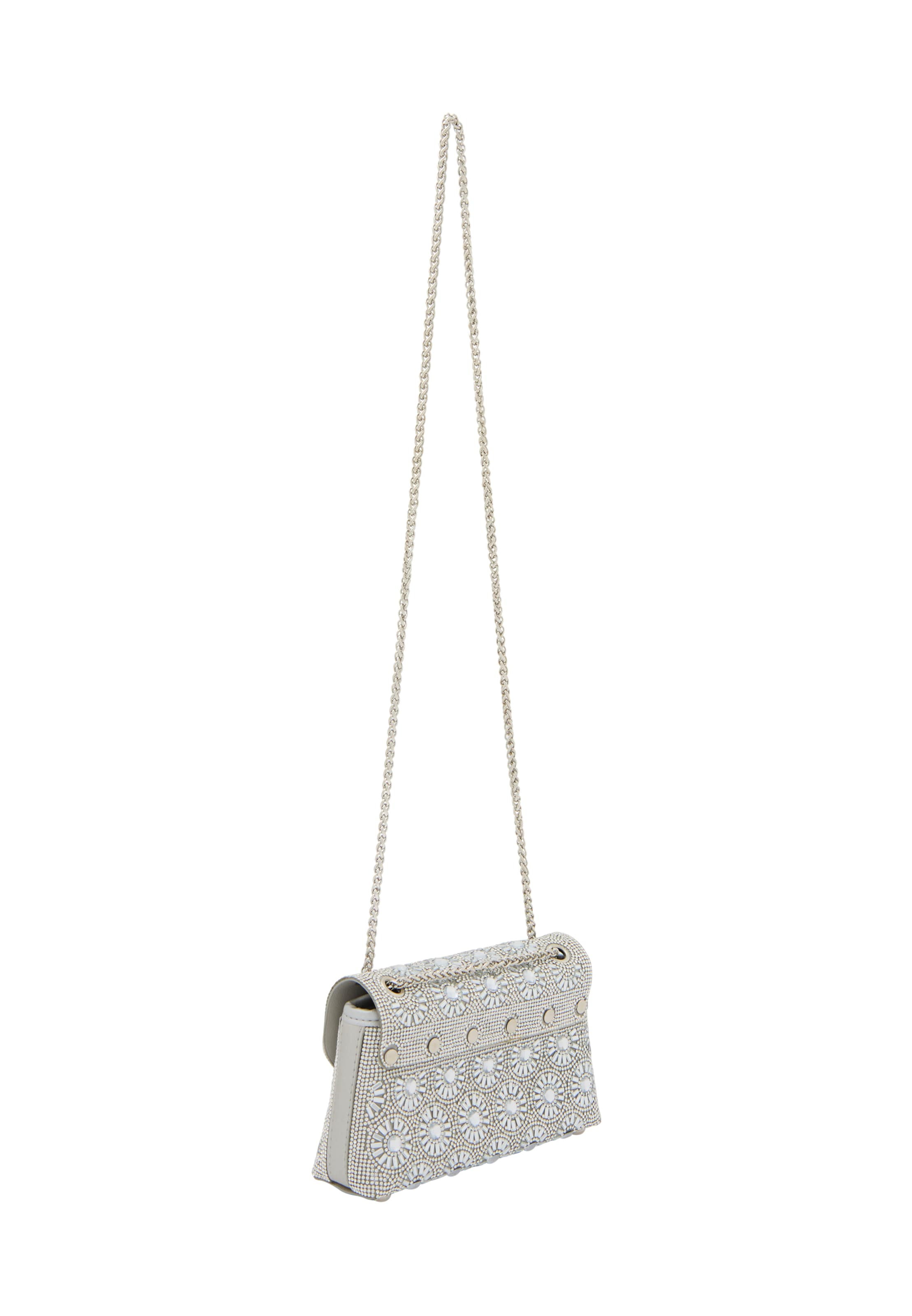 faina Handtasche 'Minaudière' in Silber