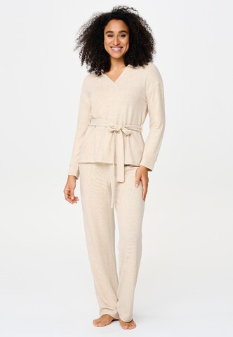 LingaDore Pyjama in Beige: Vorderseite