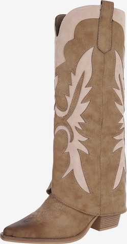 Ital-Design Stiefel in Braun: Vorderseite