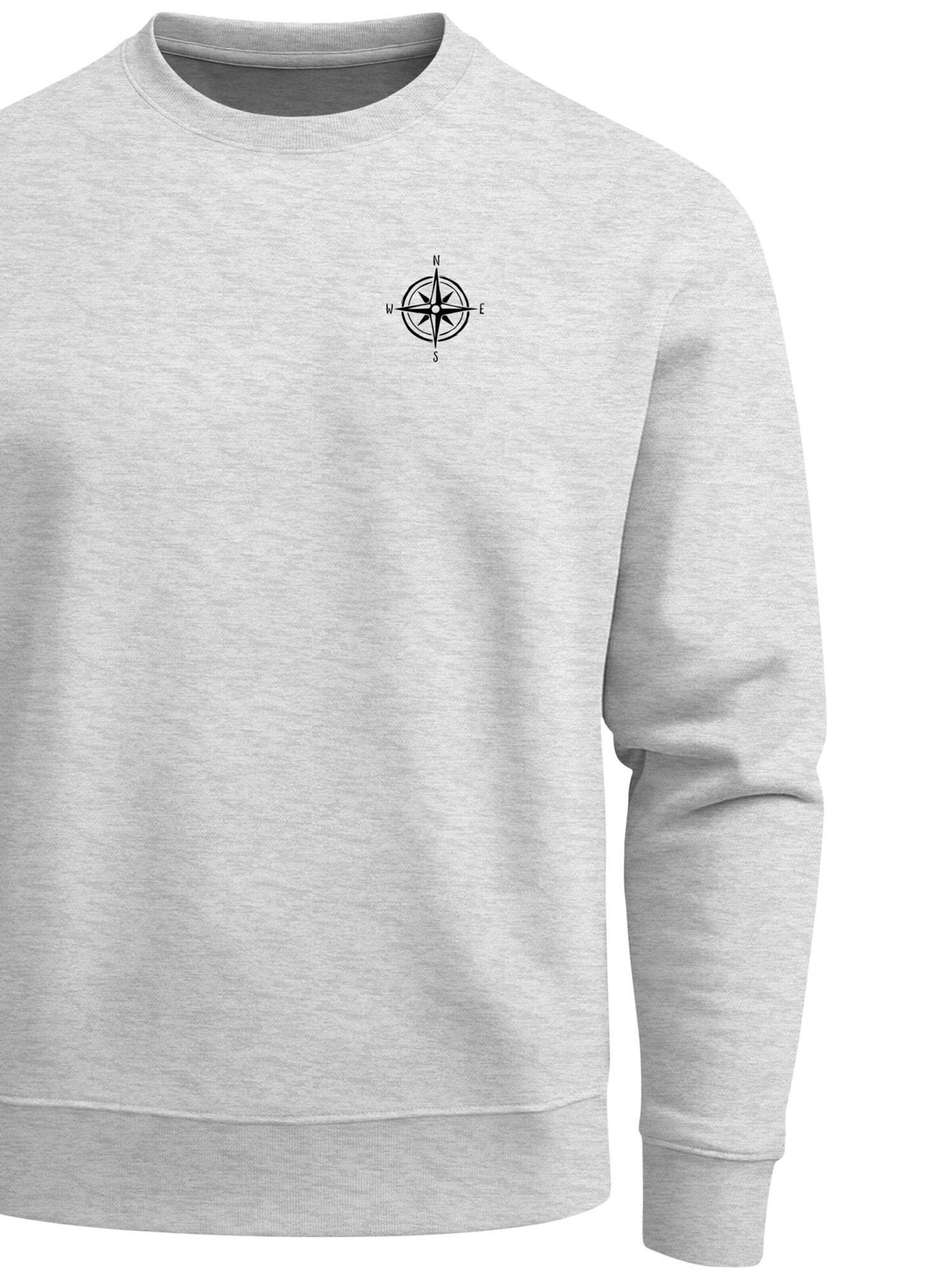 Neverless Sweatshirt 'Kompass' in Grey