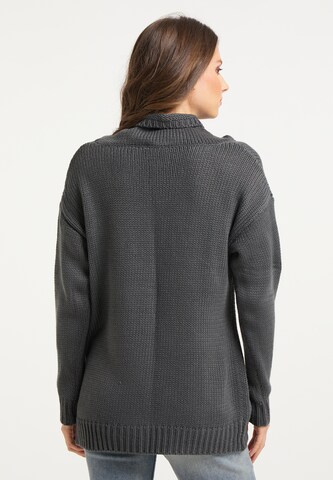IZIA Širok pulover | siva barva
