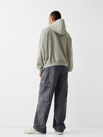 Bershka Loose fit Cargo Pants in Grey