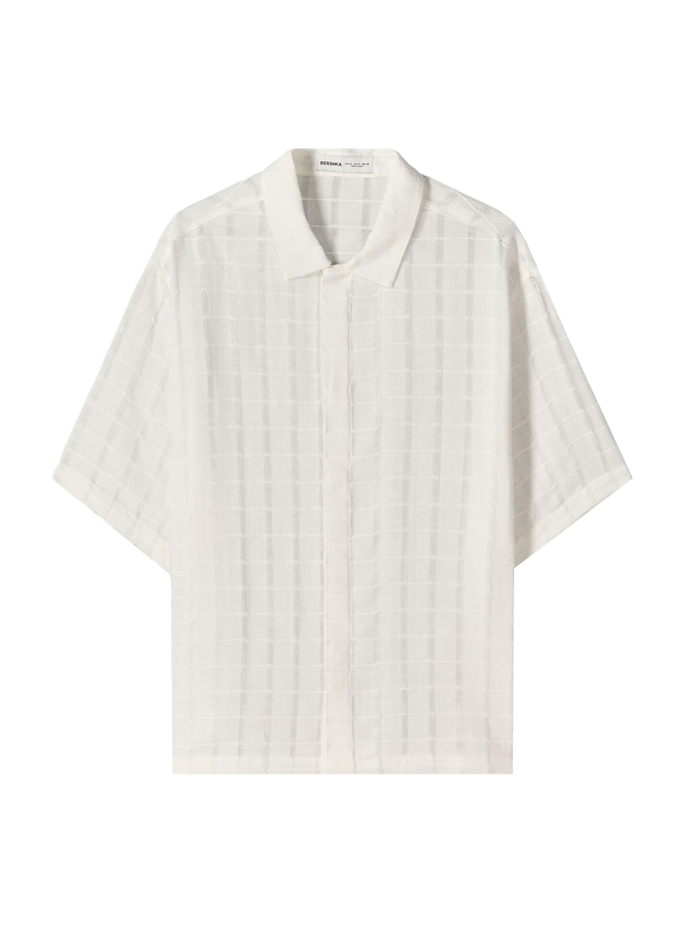 Bershka Comfort Fit Skjorta i vit: framsida