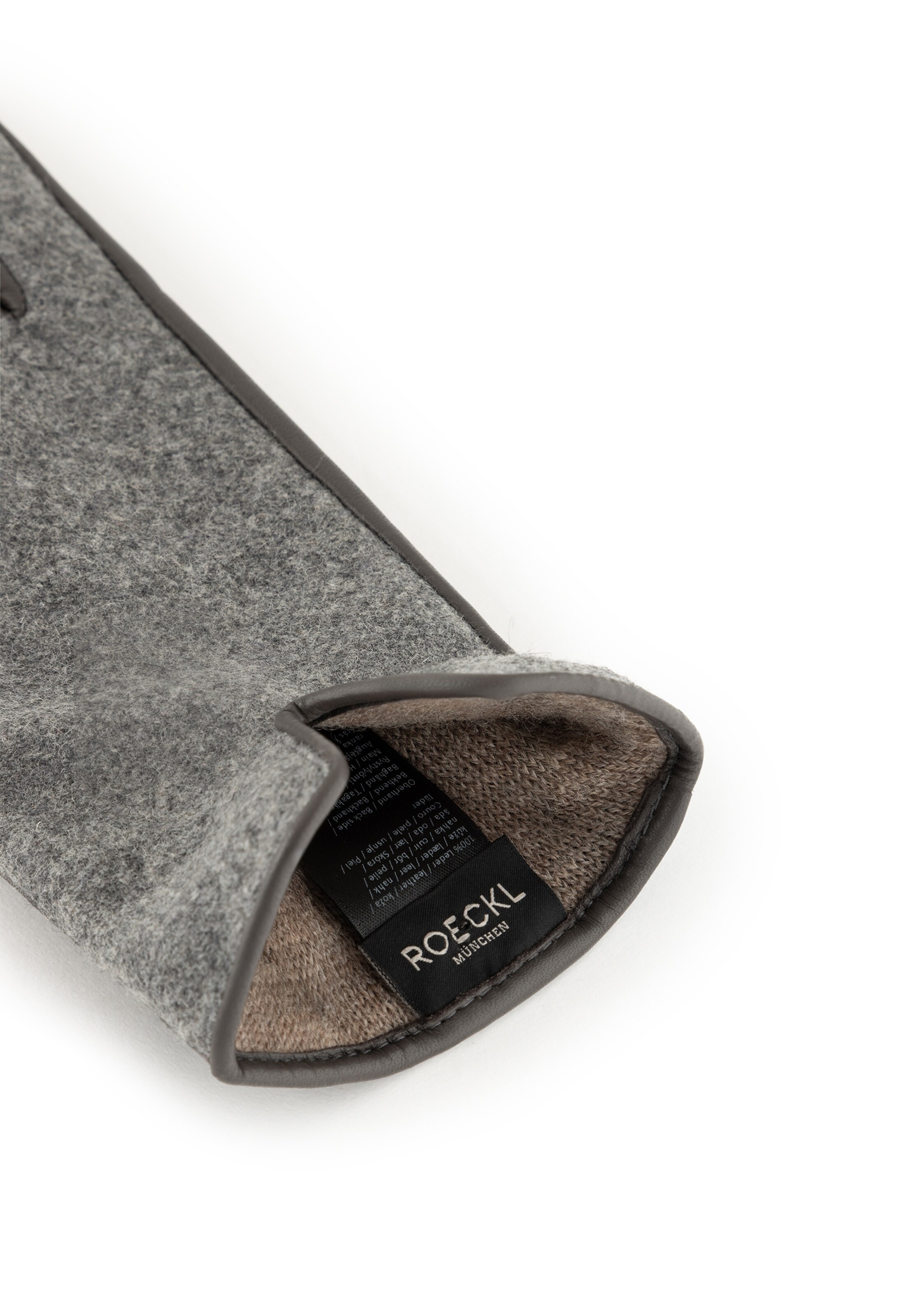 Roeckl Full Finger Gloves 'GRÜNWALD' in Grey